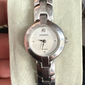 FOSSIL Collection Steel Lady Quartz Round Silver Dial Reference FS-2729